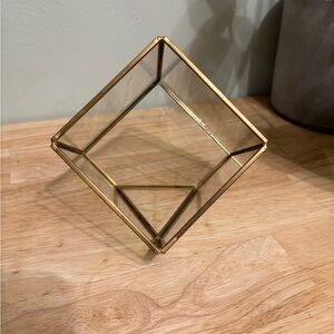 Hobby Lobby Gold Geometric Glass Terrarium